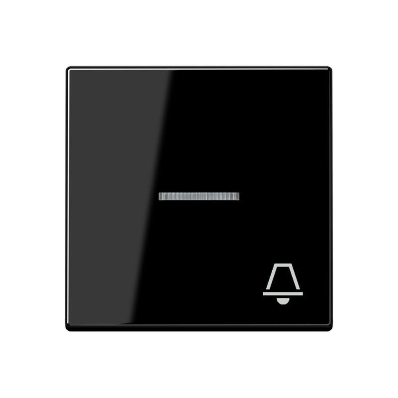 Jung - Enjoliveur avec symbole "sonnerie" à voyant / Série A 500 Noir