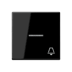 Jung - Enjoliveur avec symbole "sonnerie" à voyant / Série A 500 Noir