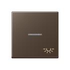 Jung - Enjoliveur avec symbole "lumière" à voyant / Série A 500 Moka