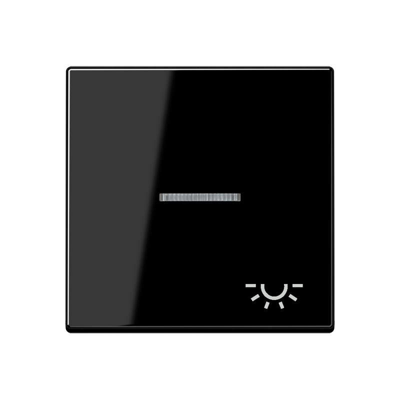 Jung - Enjoliveur avec symbole "lumière" à voyant / Série A 500 Noir