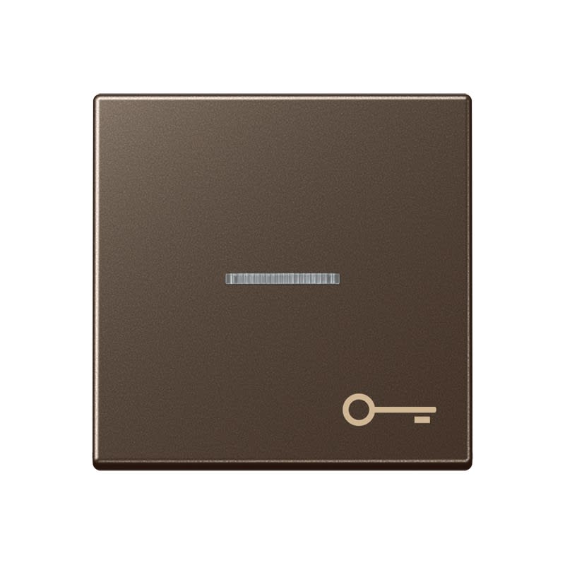 Jung - Enjoliveur avec symbole "gâche" à voyant / Série A 500, Moka