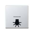 Jung - Enjoliveur avec symbole "lumière" en relief+voyant / Série A 500 Aluminium