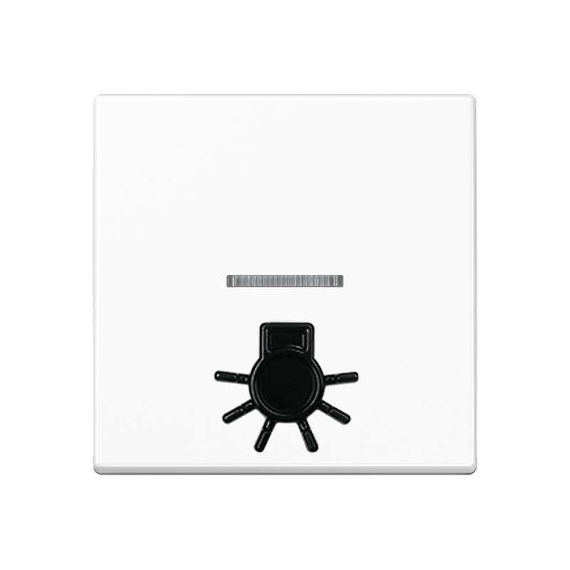 Jung - Enjoliveur avec symbole "lumière" en relief+voyant / Série A 500 Blanc