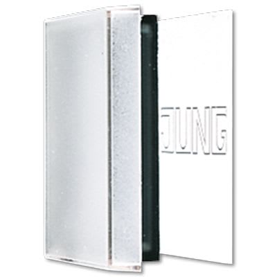 Jung - Obturateur transparent avec porte étiquette / Série A 500