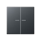 Jung - Enjoliveur double touche à voyant / Série A 500 Anthracite