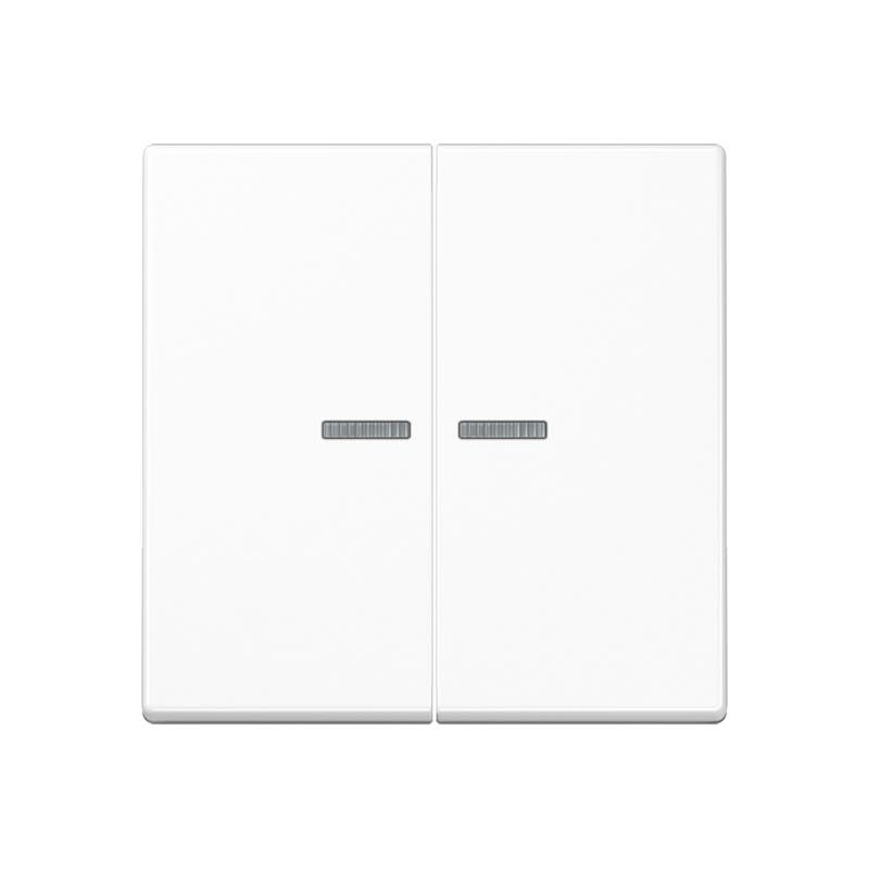 Jung - Enjoliveur double touche à voyant / Série A 500 Blanc