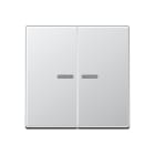 Jung - Enjoliveur double touche à voyant / Série A 500 Aluminium