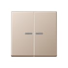 Jung - Enjoliveur double touche à voyant / Série A 500 Champagne