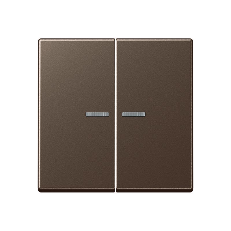 Jung - Enjoliveur double touche à voyant / Série A 500 Moka
