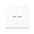 Jung - Enjoliveur double touche à voyant / Série A 500 Blanc