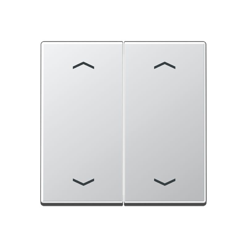 Jung - Enjoliveur double touche a fleches - A 500 Aluminium