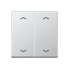 Jung - Enjoliveur double touche a fleches - A 500 Aluminium