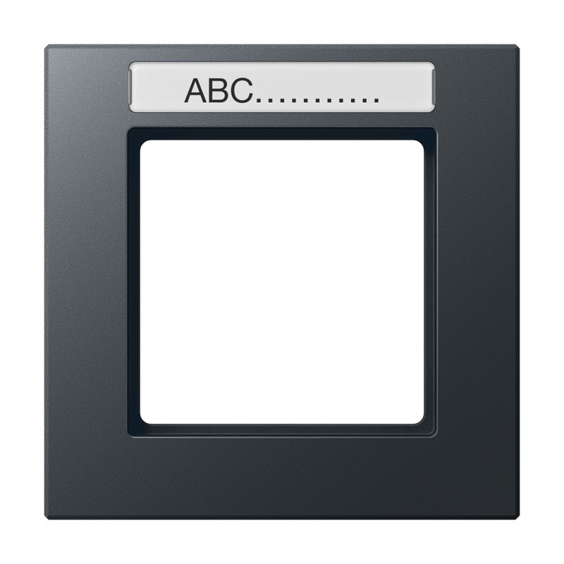 Jung - Cadre de finition 1 poste avec porte étiquette / Acréation Anthracite