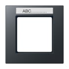 Jung - Cadre de finition 1 poste avec porte étiquette / Acréation Anthracite