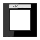 Jung - Cadre de finition 1 poste avec porte étiquette / Acréation Noir