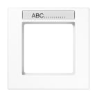 Jung - Cadre de finition 1 poste avec porte étiquette / Acréation Blanc