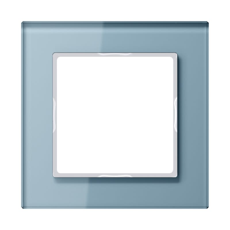 Jung - Cadre 1 poste - Acreation Verre Bleu