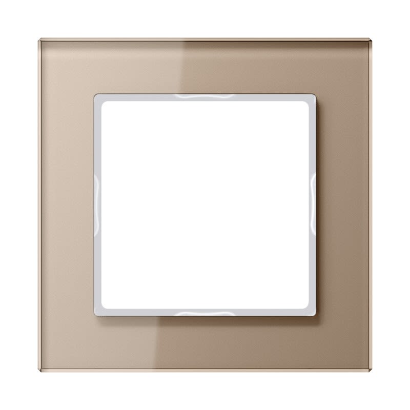 Jung - Cadre de finition 1 poste / Acréation Verre Champagne