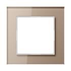 Jung - Cadre de finition 1 poste / Acréation Verre Champagne