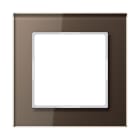 Jung - Cadre de finition 1 poste / Acréation Verre Moka