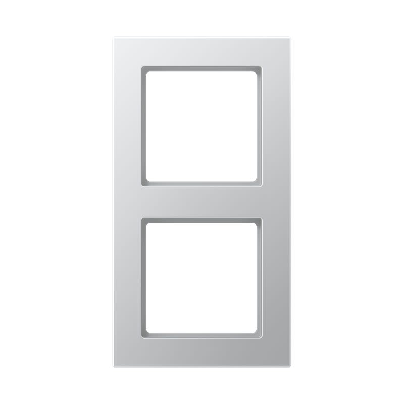 Jung - Cadre de finition 2 postes / Acréation Aluminium