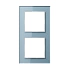 Jung - Cadre 2 postes - Acreation Verre Bleu