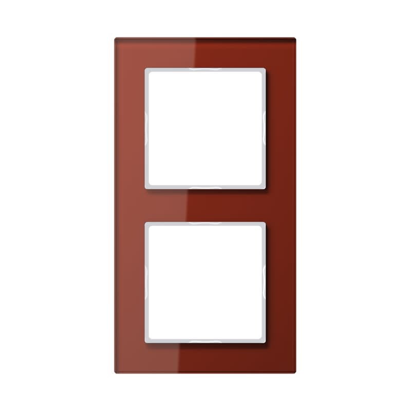 Jung - Cadre 2 postes - Acreation Verre Rouge