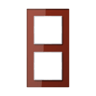 Jung - Cadre 2 postes - Acreation Verre Rouge