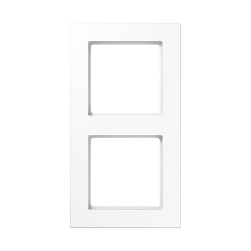 Jung - Cadre de finition 2 postes / Acréation Blanc