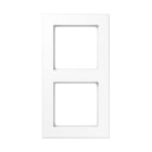 Jung - Cadre de finition 2 postes / Acréation Blanc