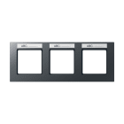 Jung - Cadre de finition 3 postes avec porte étiquette / Acréation Anthracite
