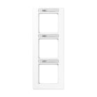 Jung - Cadre de finition 3 postes avec porte étiquette / Acréation Blanc