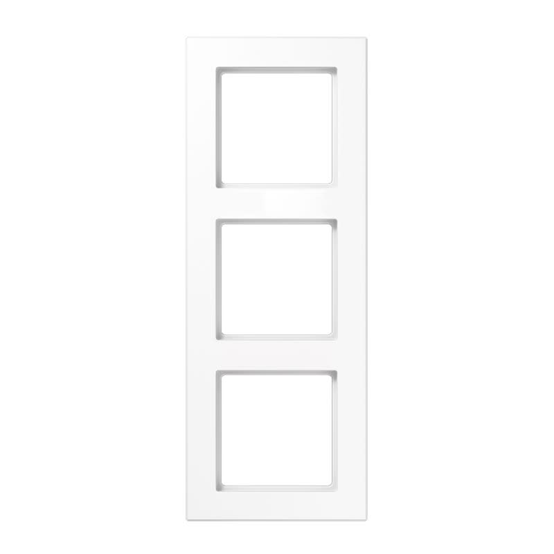 Jung - Cadre de finition 3 postes / Acréation Blanc