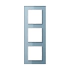 Jung - Cadre 3 postes - Acreation Verre Bleu