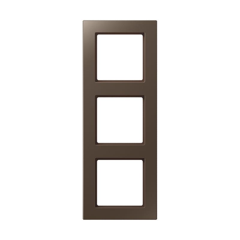 Jung - Cadre de finition 3 postes / Acréation Moka