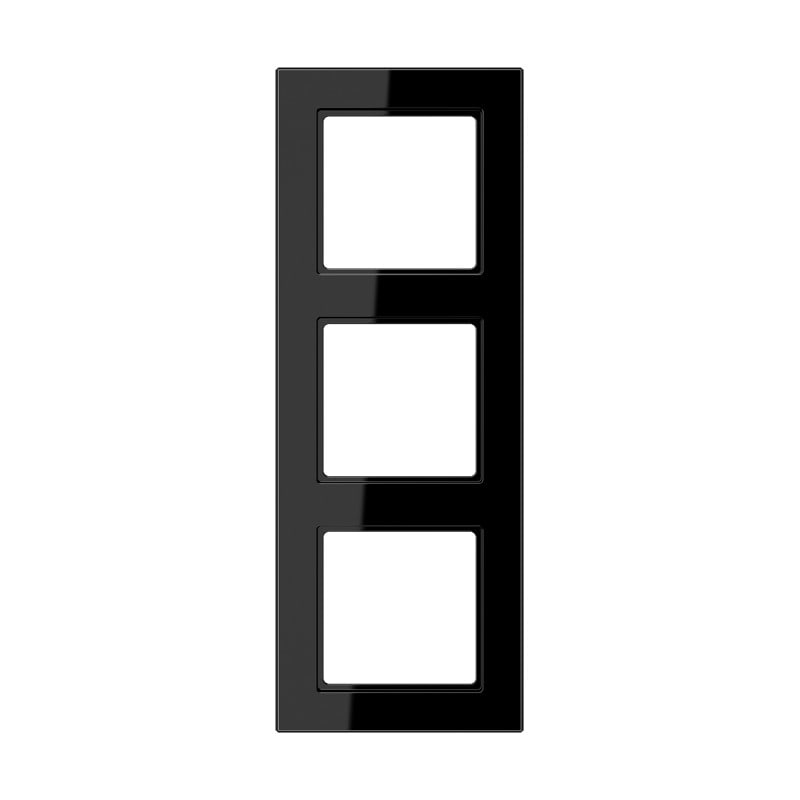 Jung - Cadre de finition 3 postes / Acréation Noir