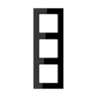 Jung - Cadre de finition 3 postes / Acréation Noir