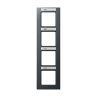 Jung - Cadre de finition 4 postes avec porte étiquette / Acréation Anthracite