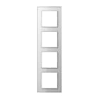 Jung - Cadre de finition 4 postes / Acréation Verre Blanc