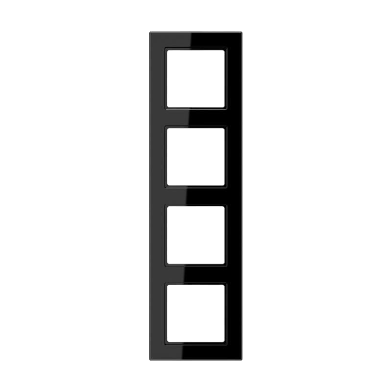 Jung - Cadre de finition 4 postes / Acréation Noir