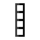 Jung - Cadre de finition 4 postes / Acréation Noir