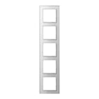 Jung - Cadre de finition 5 postes / Acréation Verre Blanc