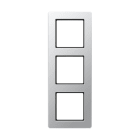 Jung - Cadre de finition 3 postes, A FLOW 500 / Aluminium