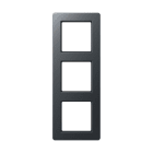 Jung - Cadre de finition 3 postes, A FLOW 500 / Anthracite