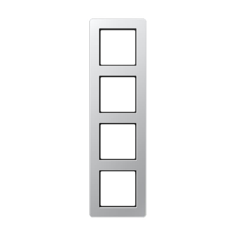 Jung - Cadre de finition 4 postes, A FLOW 500 / Aluminium