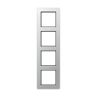 Jung - Cadre de finition 4 postes, A FLOW 500 / Aluminium