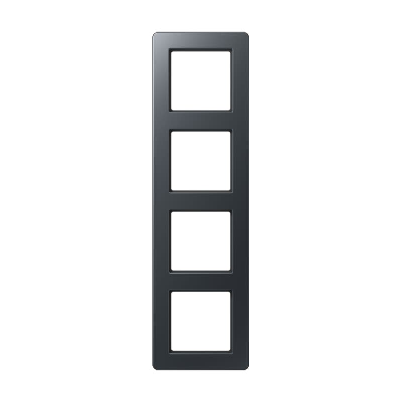 Jung - Cadre de finition 4 postes, A FLOW 500 / Anthracite
