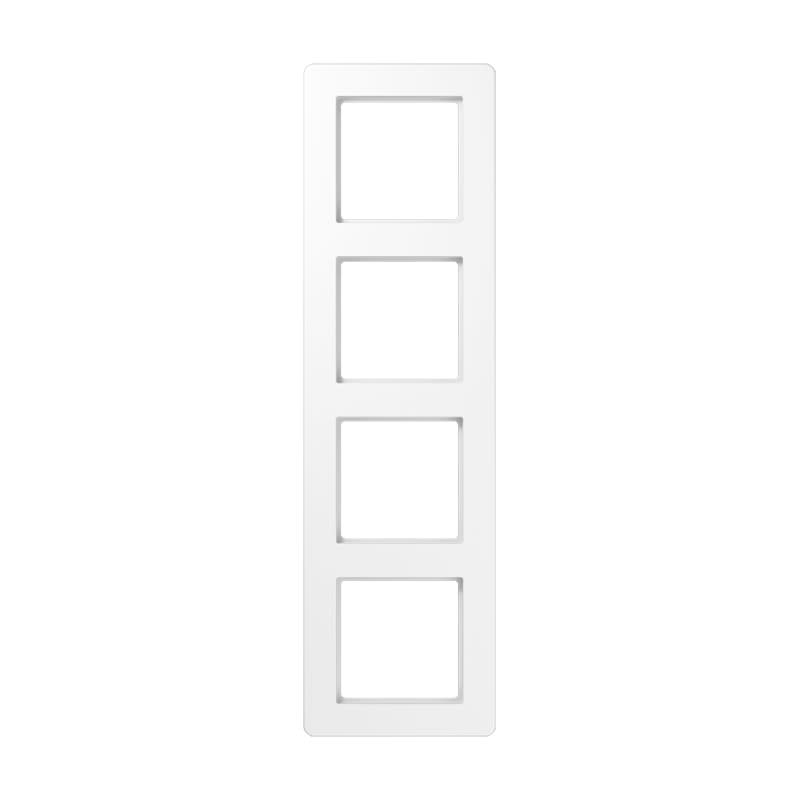 Jung - Cadre de finition 4 postes, A FLOW 500 / Blanc