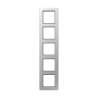 Jung - Cadre de finition 5 postes, A FLOW 500 / Aluminium