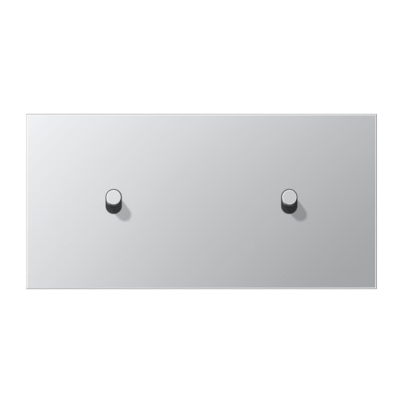 Jung - Enjoliveur 2 mod horiz 1 + 1 leviers Cylindre / LS 1912 Aluminium